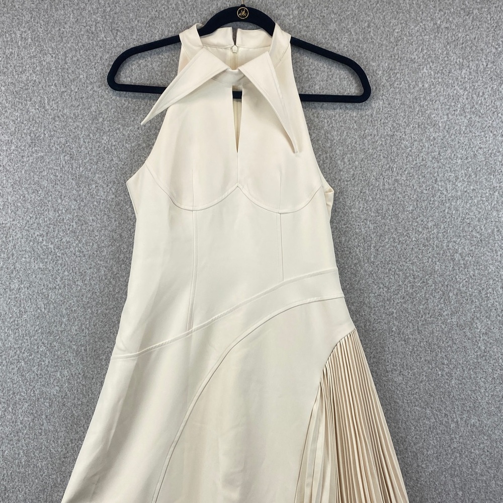 Innovare Cream Midi Dress Size S NWT Marilyn Monroe Vibes Retro Formal Evening - Picture 5 of 13